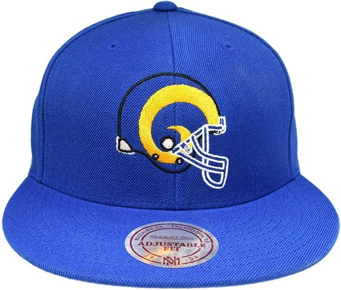 Mitchell & Ness - Mitchell & Ness MO18668 LA Rams Royal Flat Embroided Front Logo 