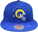 Mitchell & Ness - Mitchell & Ness MO18668 LA Rams Royal Flat Embroided Front Logo 