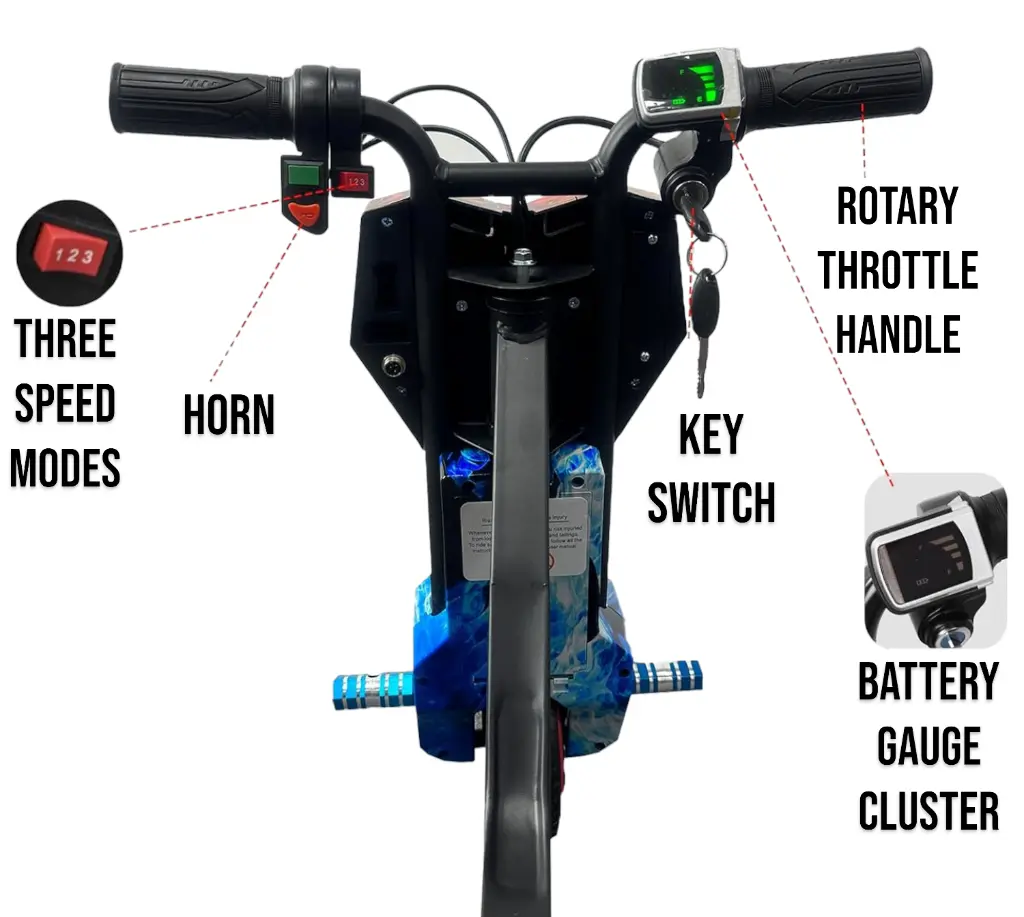 Electric Three-Wheel Drift Kart | Black | 36V Lithium Battery | 25 km/h_6