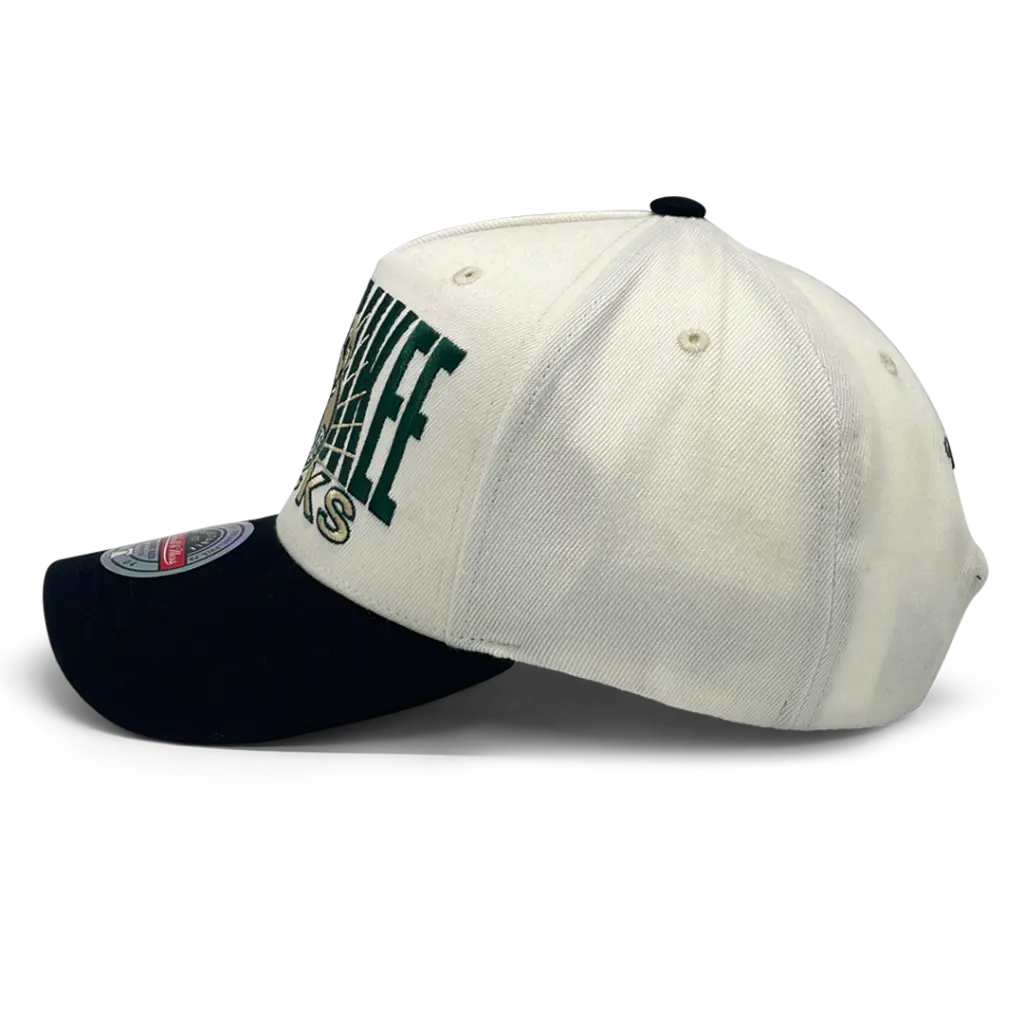 Mitchell & Ness - Mitchell & Ness Milwaukee Bucks MVP Post Up Vintage White OSFM