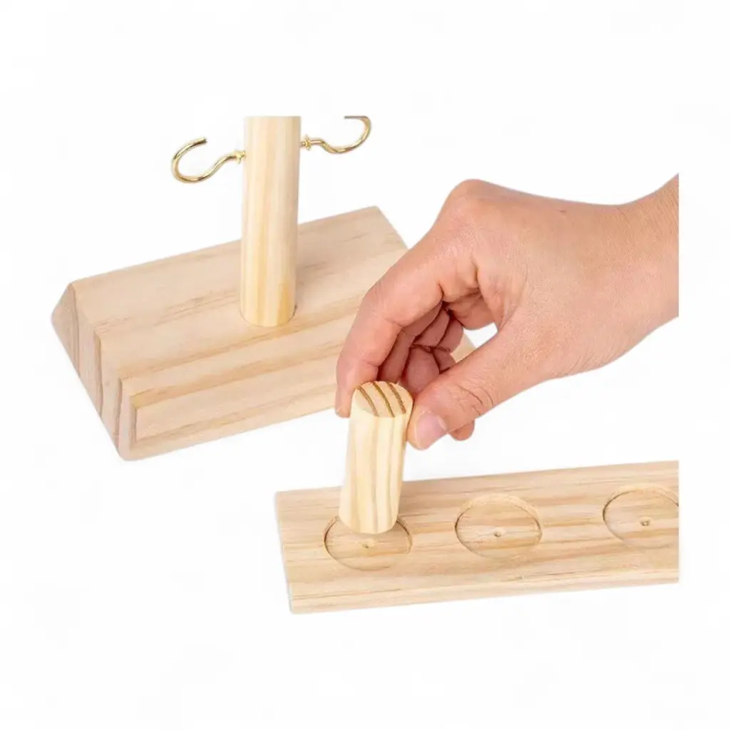 What You Need - 33cm Wooden Hook and Ring Toss Interactive Game