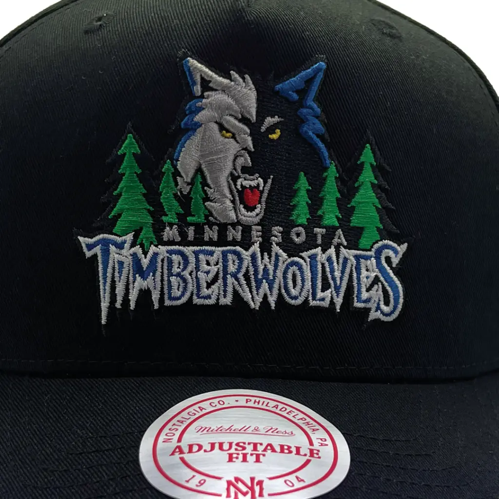 Mitchell & Ness - Mitchell & Ness Minnesota Timberwolves NBA Team Colour Logo MVP Black OSFM MNMT2113