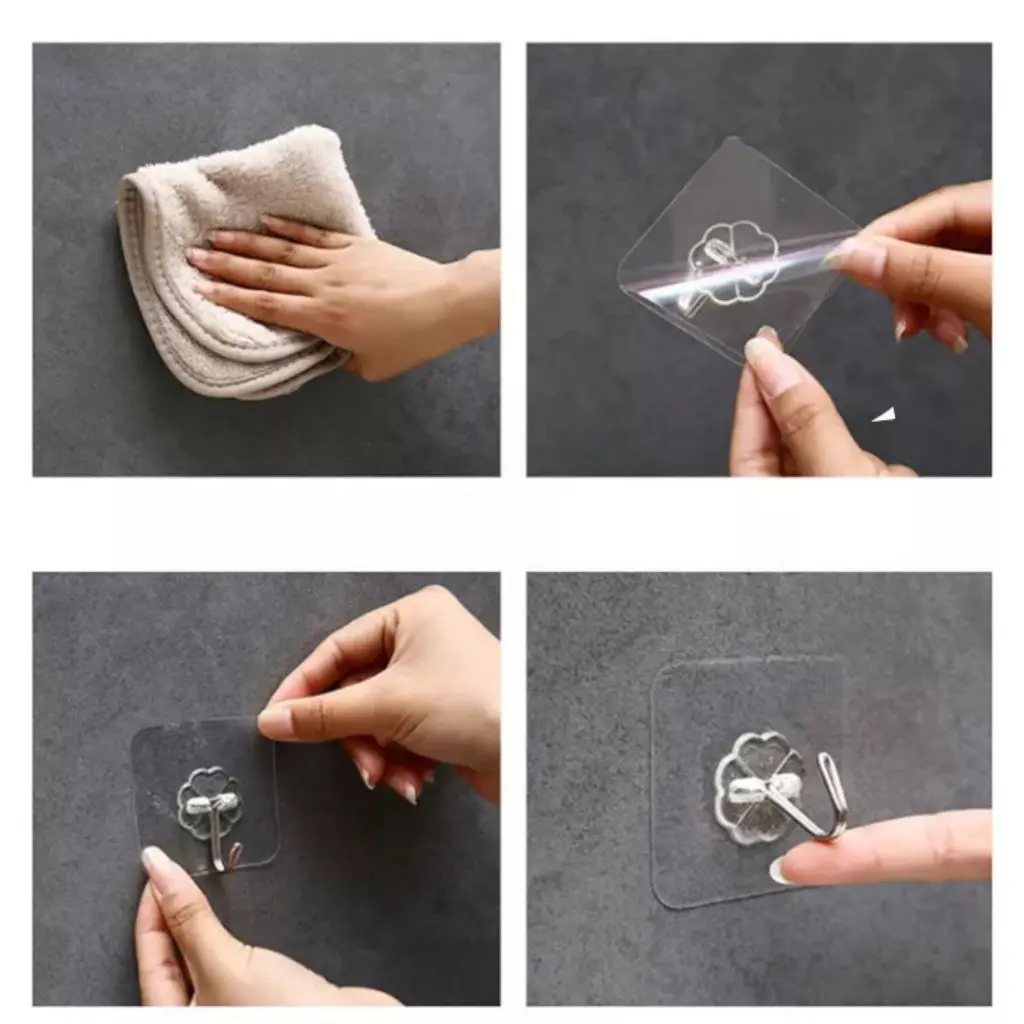 What You Need - 4 Piece Waterproof Self-Adhesive Hooks