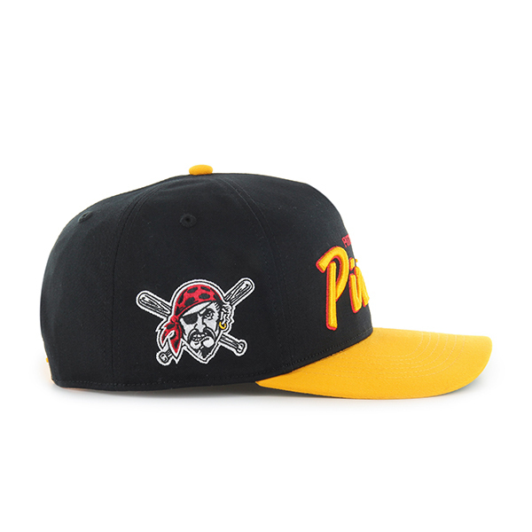 47 Brand - 47 Brand Pittsburgh Pirates Cooperstown Black Crosstown Basic Two Tone 47 HITCH