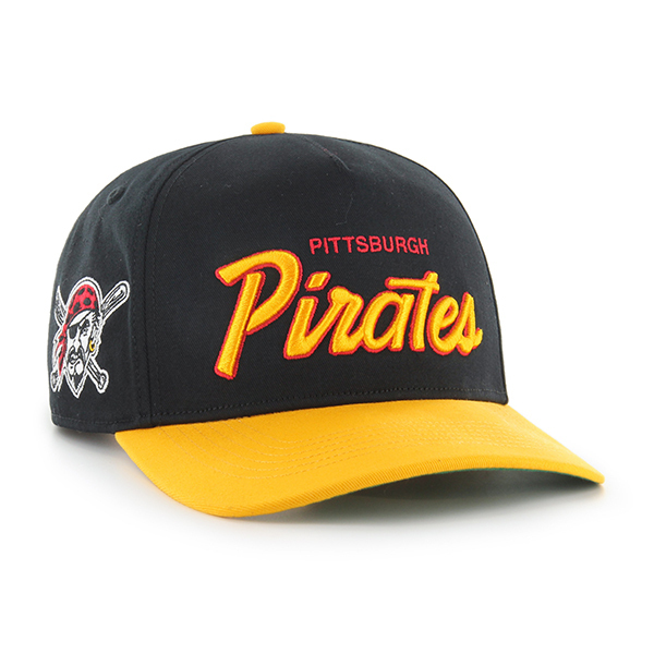 47 Brand - 47 Brand Pittsburgh Pirates Cooperstown Black Crosstown Basic Two Tone 47 HITCH