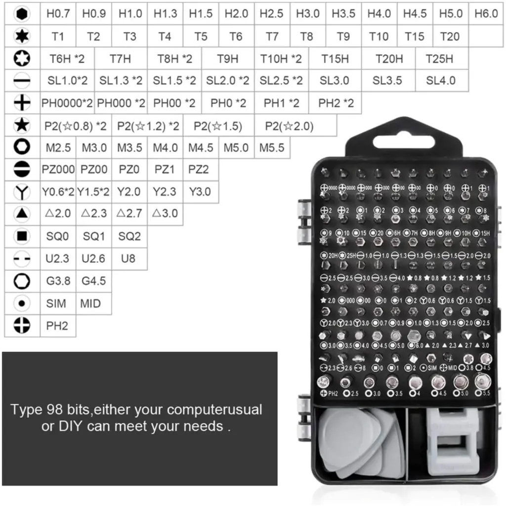 115 in 1 Precision Screwdriver Kit_703