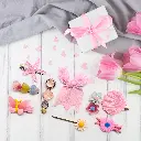 Kids Hair Clips Pink Shell (9 pcs)_776