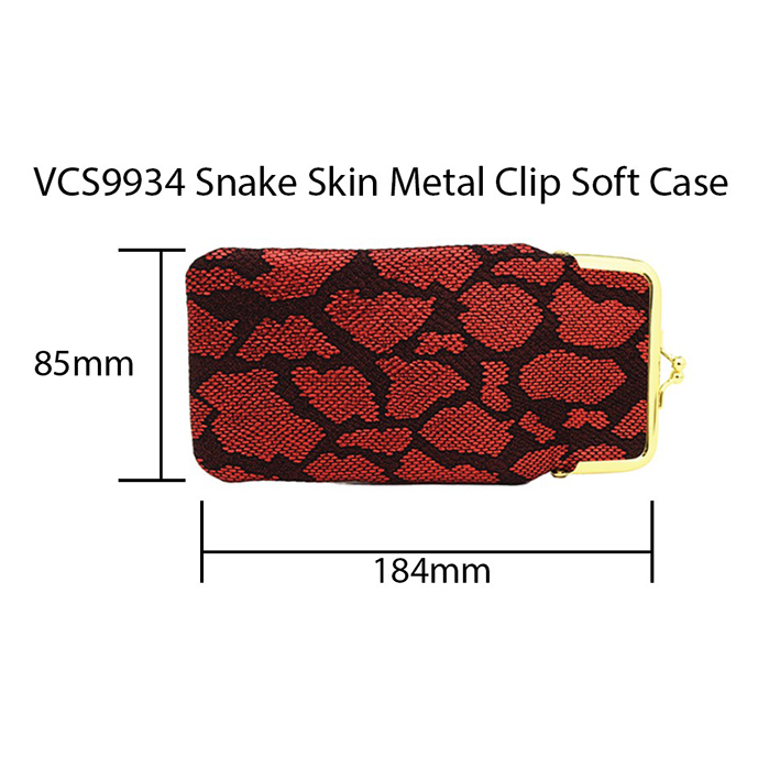 BrightEyes - BrightEyes VCS9934 Snake Skin Metal Clip Case 