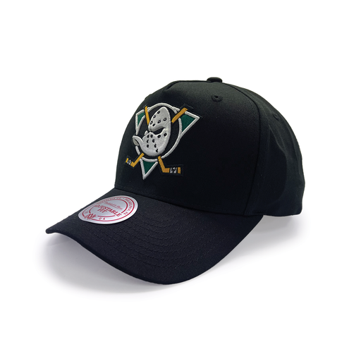 [197932518984] Mitchell & Ness Anaheim Ducks MVP Team Colour Logo Black OSFM