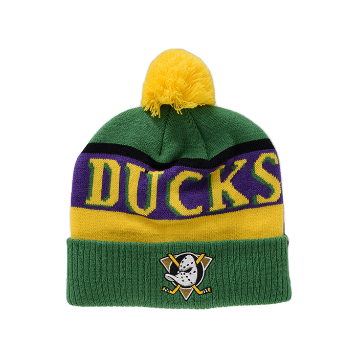 Mitchell & Ness Anaheim Ducks NHL Beanie Throwback Boble Green OSFM MJAN0600