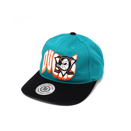 [9353380420359] Mitchell & Ness Anaheim Ducks NHL Pinch Panel Collegiate Wave Teal/Black OSFM MJAN0418