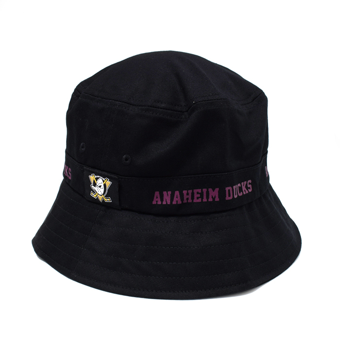 Mitchell & Ness Anaheim Ducks NHL Team Logo Bucket Black OSFM MJAN0238
