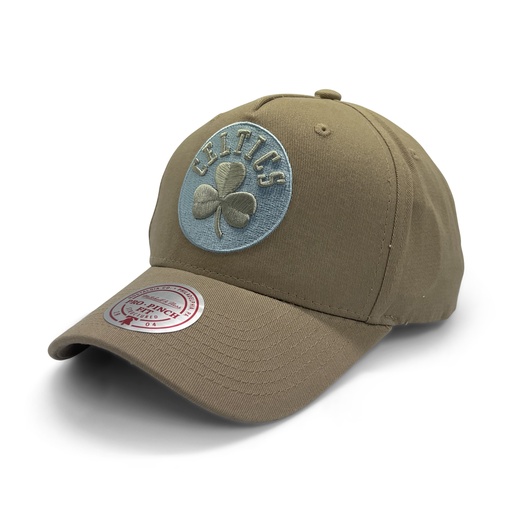 [198293013996] Mitchell & Ness Boston Celtics Pro-Crown Seasonal Core Khaki OSFM
