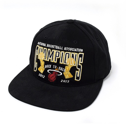 [5059427103967] Mitchell & Ness Champions Deadstock Miami Heat Black OSFM