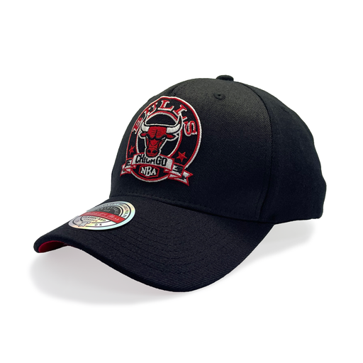 [198293655028] Mitchell & Ness Chicago Bulls NBA Emblem MVP Black/Red OSFM MNCG3115