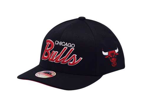 [195563840726] Mitchell & Ness Classic Red Chicago Bulls Team Script NBA Black OSFM MNCG3281