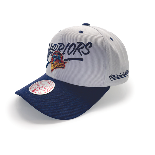 [197932381335] Mitchell & Ness Golden State Warriors NBA Classic Red Blaze Script White/Black OSFM MNGW2099
