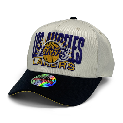 [198733474189] Mitchell & Ness Los Angeles Lakers MVP Post Up Vintage White OSFM