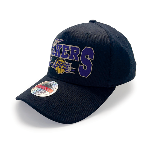 [197932381250] Mitchell & Ness Los Angeles Lakers NBA Classic Red Pennant Snapback Black OSFM MNLL2096