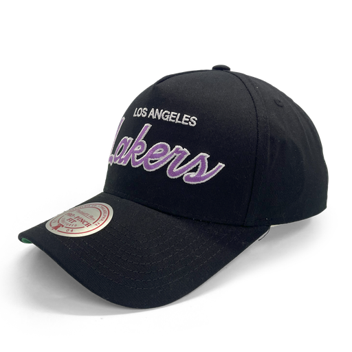 [198733227938] Mitchell & Ness Los Angeles Lakers Pro Crown Pinch Core Black OSFM