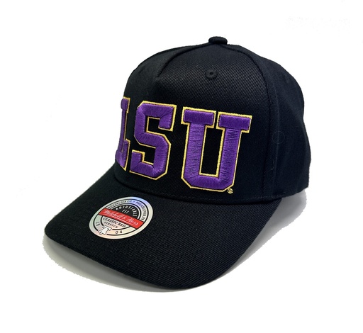 [196945013110] Mitchell & Ness LSU Tigers NCAA Initial Black OSFM MNLU21149