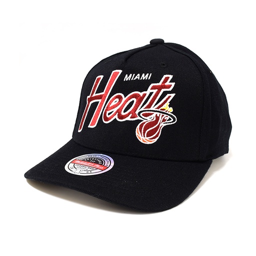 [196294560334] Mitchell & Ness Miami Heat NBA Classic Script Black OSFM MNMH11114