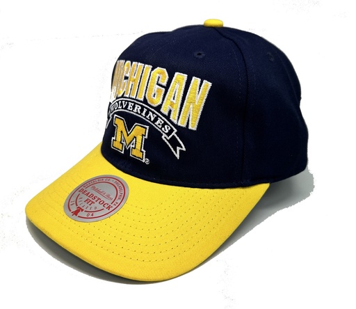 [196294987834] Mitchell & Ness Michigan Wolverines NCAA Free Throw Navy OSFM MNUM21102