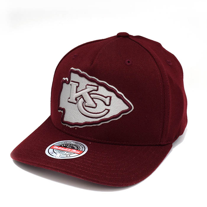 Mitchell & Ness MNKC20128 Kansas City Chiefs Crimson Section Pinch Panel Burgundy OSFM