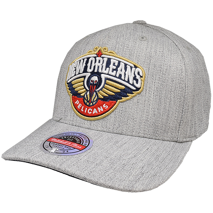 Mitchell & Ness MNNP20016 New Orleans Pelicans Team Heather Pinch Panel Grey OSFM