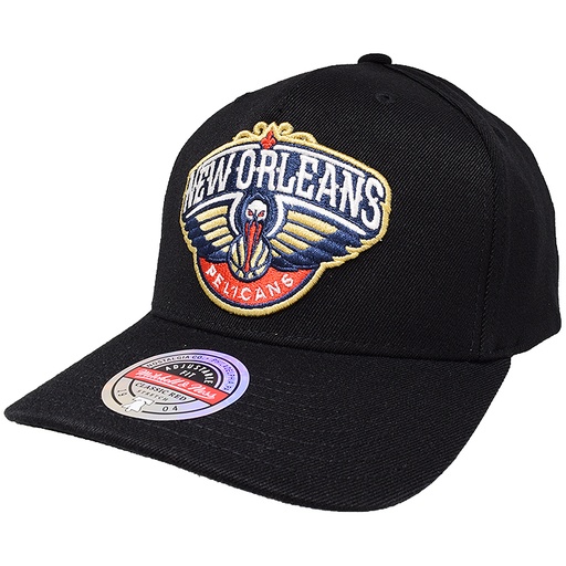 [195563006733] Mitchell & Ness New Orleans Pelicans NBA Blk+Tm Clr Logo Redline Black OSFM MNNP20104