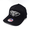 Mitchell & Ness New Orleans Pelicans NBA Blk+Wht Tm Logo Redline Black OSFM MNNP20106