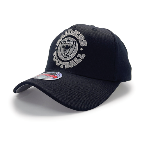 [197932175880] Mitchell & Ness Oakland Raiders NFL Classic Red Football Circle Black OSFM MNLR1988