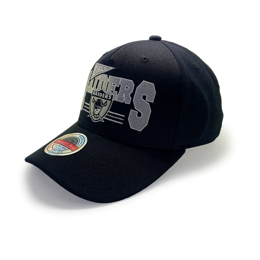 [197932381298] Mitchell & Ness Oakland Raiders NFL Classic Red Pennant Snapback Black OSFM MNLR2097