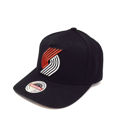 [195563006757] Mitchell & Ness Portland Trailblazers NBA Blk+Tm Clr Logo Redline Black OSFM MNPB20104