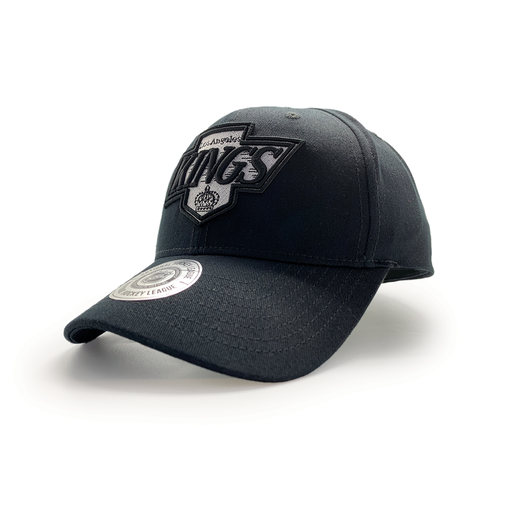 [9353380719422] Mitchell & Ness Pro Crown Los Angeles Kings MN Logo NHL Faded Black OSFM MJLK1176
