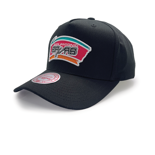 [197932519295] Mitchell & Ness San Antonio Spurs NBA Team Colour Logo MVP Black OSFM MNSS2113