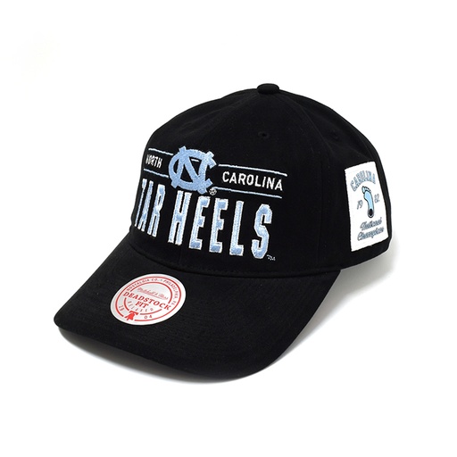 [196294267950] Mitchell & Ness UNC Tar Heels NCAA Deadstock Tip Faded Black OSFM MNUN21068