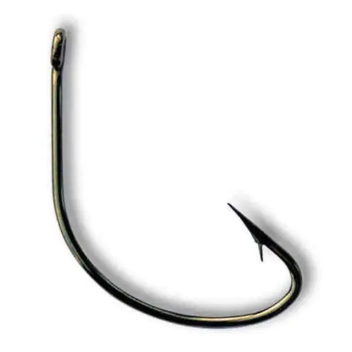 [7021560045972] Mustad Wide Gap Hook Black | Size 4 | 10 Pack