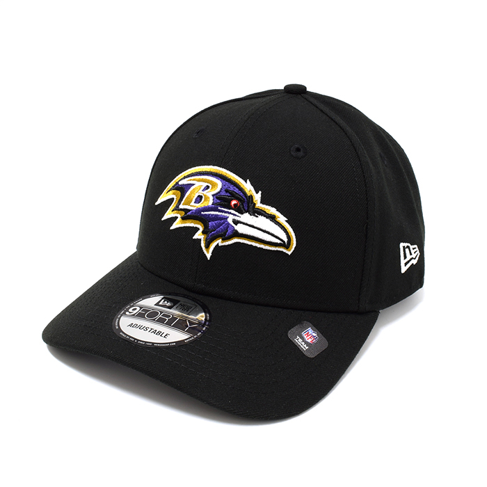 New Era Baltimore Ravens 9Forty Evergreen Black w Team Colours OSFM
