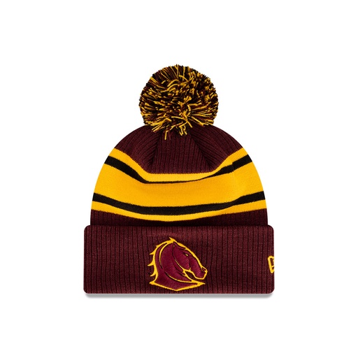 [196997001202] New Era Brisbane Broncos Beanie Kick Off 2023 Maroon OSFM