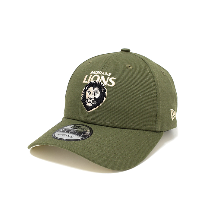 New Era Brisbane Lions 9Forty Olive Stone Black Green Medium OSFM
