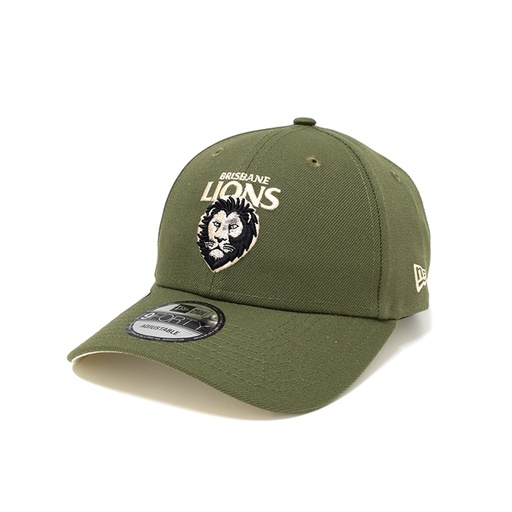 [196312698742] New Era Brisbane Lions 9Forty Olive Stone Black Green Medium OSFM