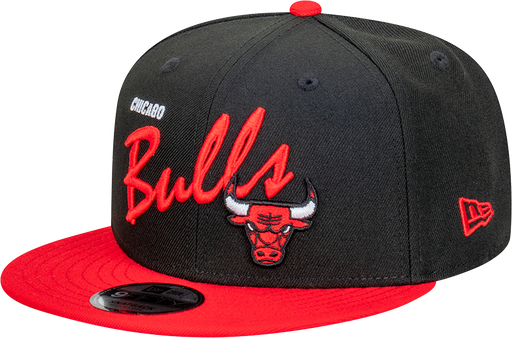 [198357846454] New Era Chicago Bulls 9Fifty Vintage Script Black/Red OSFM