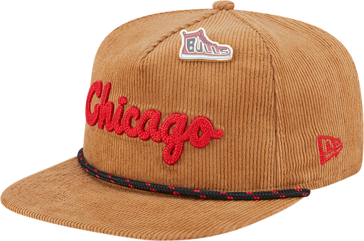 [198360053535] New Era Chicago Bulls Golfer All Star Game 25 Tan OSFM