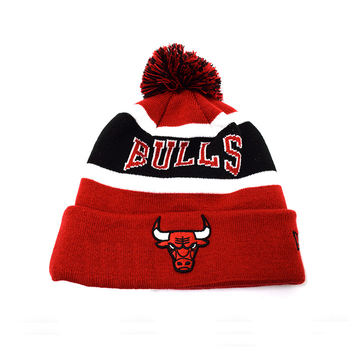 New Era Chicago Bulls Knit Beanie Wordmark Red OSFM