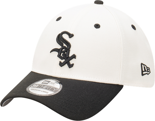 [198059864596] New Era Chicago White Sox 39Thirty 2-Tone Chrome White OTC M/L