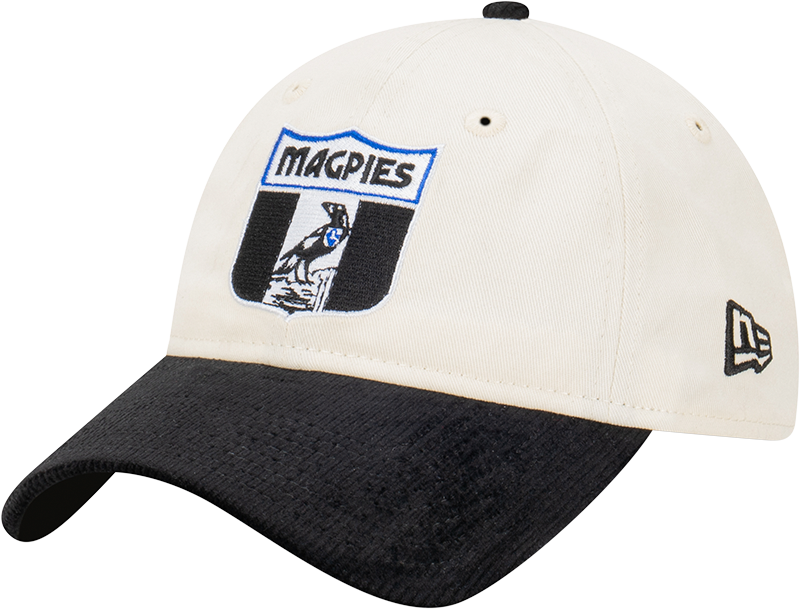 New Era Collingwood Magpies 9Twenty Retro 2-Tone Cord Beige/Black OSFM