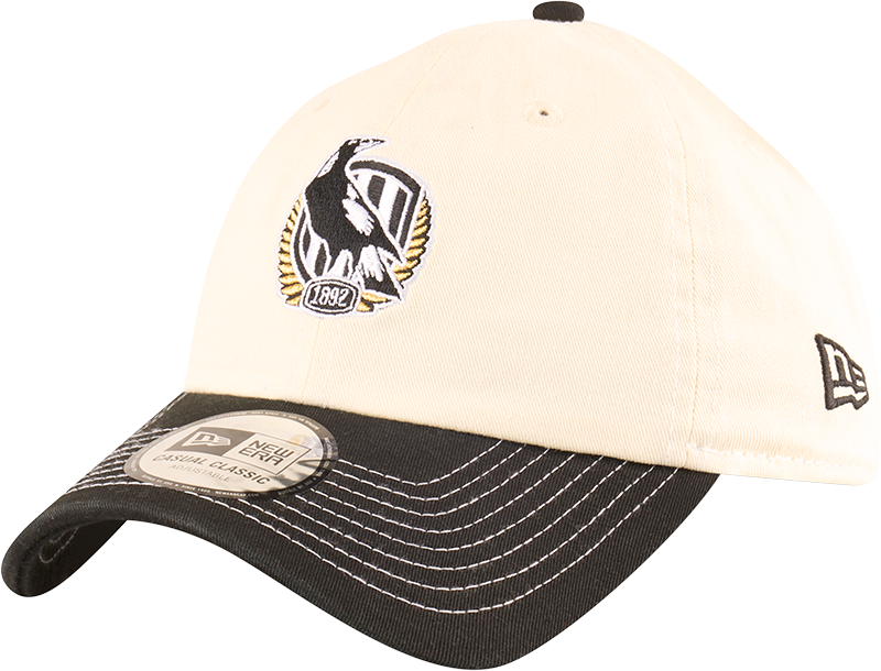 New Era Collingwood Magpies Casual Classic Two Tone Chrome Contrast Beige OSFM