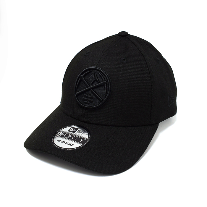 New Era Denver Nuggets 9Forty Evergreen Black On Black OSFA