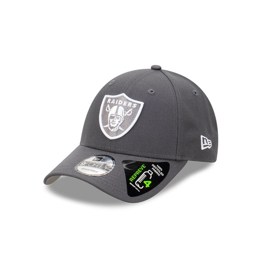 [197884206458] New Era Las Vegas Raiders 9Forty Repreve Graphite Grey OSFM